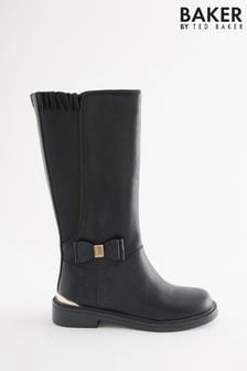 Baker by Ted Baker Girls Black Tall Boots with Bow (548529) | 64 € - 66 €