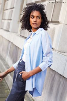 Mint Velvet Blue Sheer Detail Long Shirt (548571) | €50