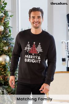 Threadbare Black Crew Neck Christmas Tree Sweatshirt (548633) | €13