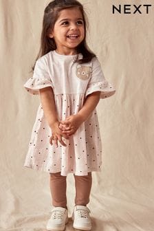 Cream Relaxed Day Dress and Leggings Set (3mths-7yrs) (548724) | €20 - €26