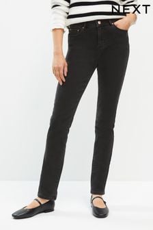 Вимитий чорний - Затишні щіткові тонкі джинси (548731) | 956 ₴
