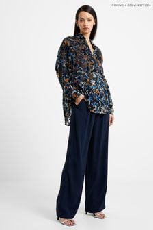 French Connection Avery Burnout Popover Shirt
