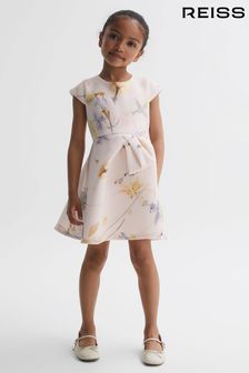 Reiss Pink Eda Senior Scuba Floral Printed Dress (549832) | €80