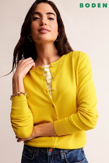 Boden Yellow Catriona Cotton Cardigan (549902) | SGD 126