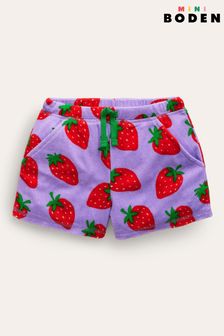 Boden Purple Printed Towelling Shorts (549924) | €28 - €31