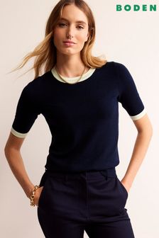 Blau - Boden Catriona T-Shirt aus Baumwolle mit Rundhalsausschnitt (550164) | 83 €