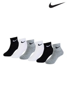 Czarny - Zestaw 6 par skarpet Nike mid dla małych dzieci (550188) | 90 zł