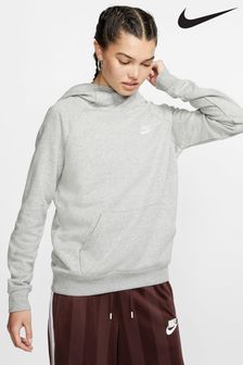 Grey - Nike Essential Fleece Funnel Neck Hoodie (550347) | kr779