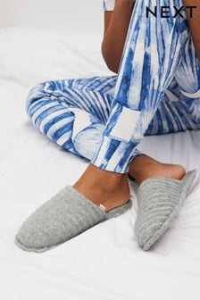 Grey Towelling Slippers (550363) | $17