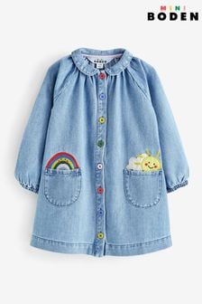 Boden Blue Appliqué Rainbow Weather Shirt Dress (550557) | BGN 95 - BGN 109