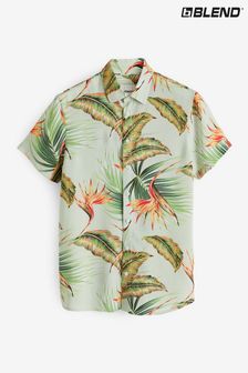 Blend Green Flower Printed Short Sleeve Shirt (550570) | ₪ 151
