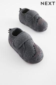Grey Dino Touch Fastening Cupsole Print Slippers (550669) | EGP334 - EGP395