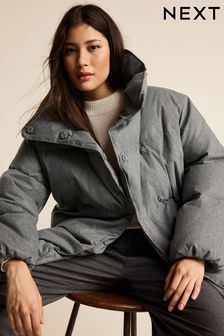 Grey Wool Look Down Padded Jacket (551038) | 4,370 UAH
