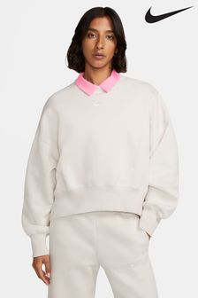 Weiß - Nike Oversize-Sweatshirt mit kleinem Swoosh-Logo (551979) | 43 €