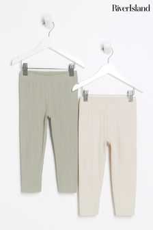 River Island Girls Rib Leggings 2 Pack (552223) | NT$560