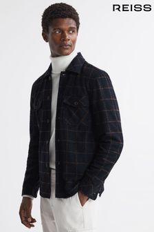 Reiss Pearce Brushed Wool Check Overshirt (552467) | kr2 710