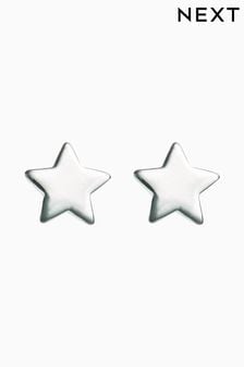 כסף סטרלינג - עגילים צמודים בדוגמת כוכב (552748) | ‏20 ₪