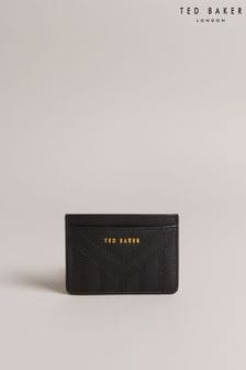 Ted Baker Ayani Quilted Leather Black Card Holder (553162) | $51