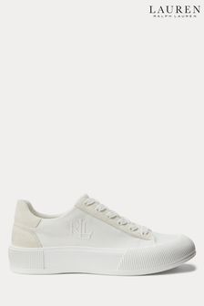 Lauren Ralph Lauren Daisie Canvas Suede White Sneakers (553413) | 182 €