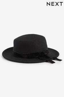 Black Boater hat (3mths-10yrs) (553884) | OMR5 - OMR6