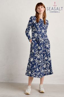 Seasalt Cornwall Blue Petite Cladonia Dress (553915) | LEI 508
