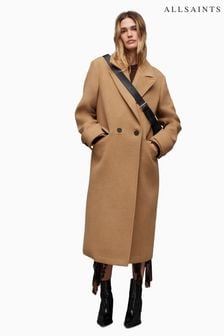 AllSaints Brown Mabel Coat (554058) | OMR206