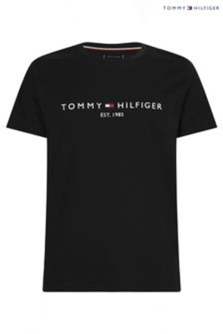 Noir - T-shirt Tommy Hilfiger Big And Tall bleu à logo (554363) | €46