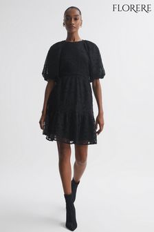 Florere Lace Puff Sleeve Mini Dress (554611) | SGD 538