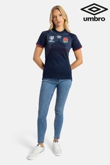 Umbro Navy England World Cup Womens Away Rugby Shirt (554646) | $127