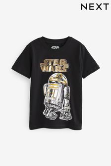 Črna majica R2D2 - Majica s kratkimi rokavi Star Wars™ (3–16 let) (554930) | €11 - €14