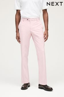 Pink Slim Fit Motionflex Stretch Suit: Trousers (555194) | $76