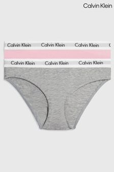 Calvin Klein Girls Modern Cotton Bikini Underwear 2 Pack