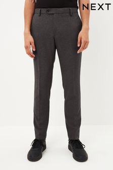 Серый - Облегающие - Строгие брюки с машинной стиркой спереди (555455) | €11