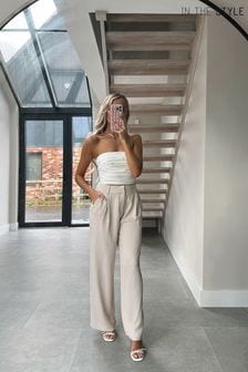 In The Style Cream Perrie Sian Relaxed Wide Leg Trousers (555620) | 28 €