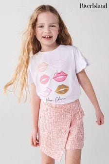 River Island White Lips Girls T-Shirt (555765) | €16