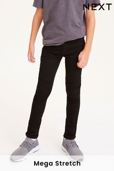 Black Denim Super Skinny Fit Mega Stretch Adjustable Waist Jeans (3-16yrs) (555831) | $24 - $33