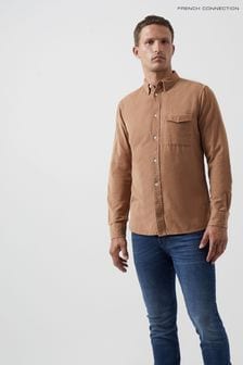 French Connection Natural Cord Long Sleeve Shirt (556136) | 191 SAR