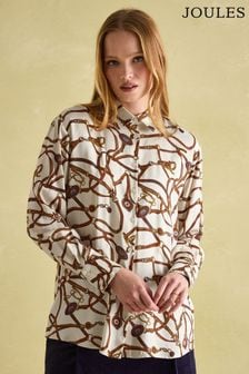 Joules Amilla Cream Multi Satin Shirt (556333) | $94