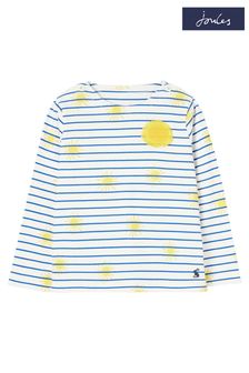 Joules Harbour Luxe White Long Sleeve Stripe & Printed T-Shirt 2-12 Years (556401) | 101 zł - 122 zł