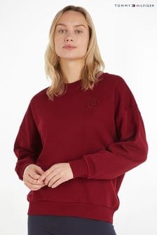Tommy Hilfiger Red Emblem Logo Relaxed Sweatshirt (556552) | €101