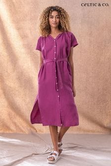 Розовое платье миди на пуговицах Celtic & Co. (556622) | €64