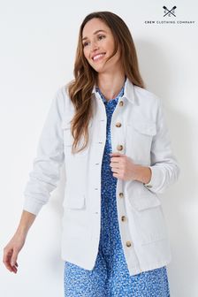 Crew Clothing Company White Cotton Casual Jacket (556694) | 205 zł