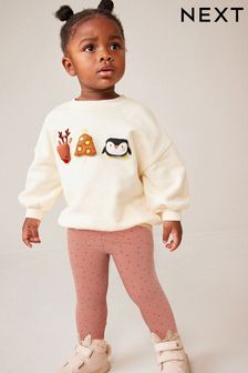 Кремовый - Рождественский свитер и леггинсы (3 мес.-7 лет) (557003) | €16 - €20