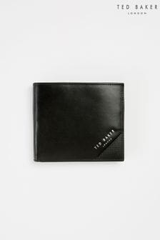 Ted Baker Prug Embossed Corner Leather Bifold Wallet With Coin (558041) | ₪ 275