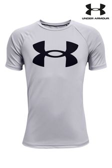 Under Armour Grey Tech Big Logo Short Sleeve T-Shirt (558238) | SGD 35