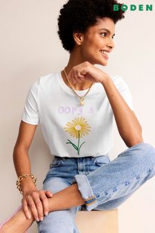Boden Rosa Embroidered T-Shirt
