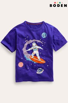 Boden Blue Space-Print Cotton T-Shirt (558357) | 9,240 Ft - 10,220 Ft