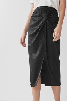 Black Jacquard Sarong Style Skirt (558367) | €9