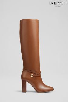 LK Bennett Shelby Leather Knee-High Brown Boots (558559) | 841 €