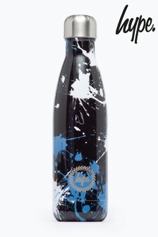 Hype. Black Splatter Metal Reuseable Water Bottle (558887) | 7,300 Ft
